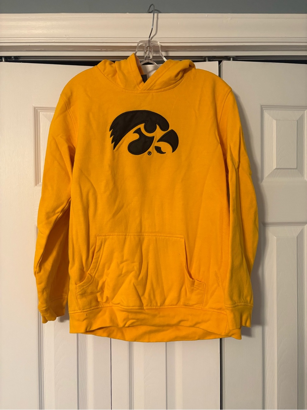 Kids' Iowa Hawkeye Hoodie with Appliqué Black Tigerhawk Logo